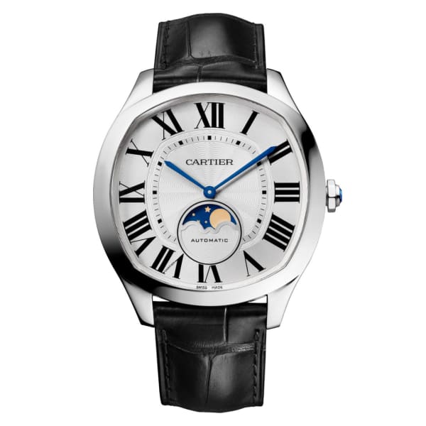 Cartier, Drive de Cartier, Moon Phases Watch 40 mm Steel Case Watch, Ref. # WSNM0008