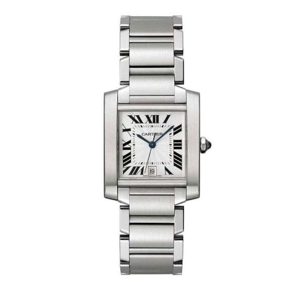 Cartier, Tank Francaise Steel Mens Watch, Ref. # W51002Q3