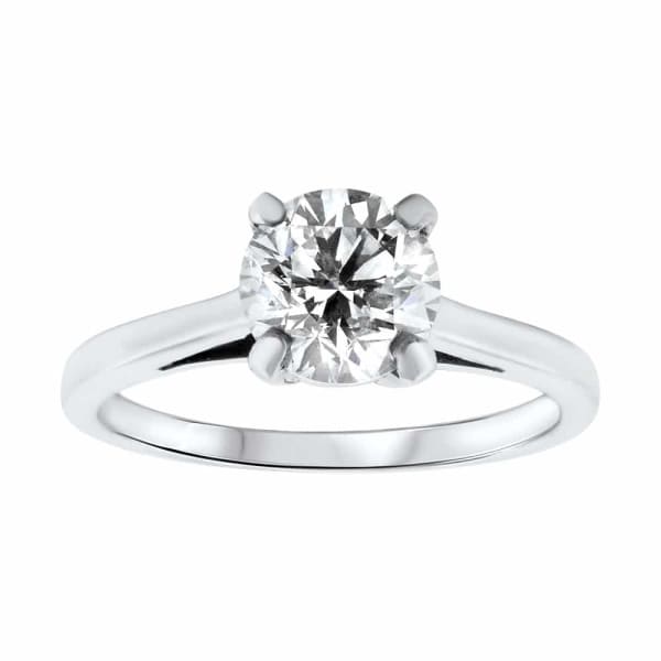 Cathedral Solitaire Platinum engagement ring with 1.60ct Round Brilliant Cut R-25000