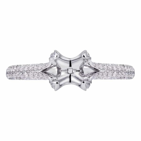 Classic delicate design sparkling solitaire setting white gold ring with .40ct diamonds KR06784XD65