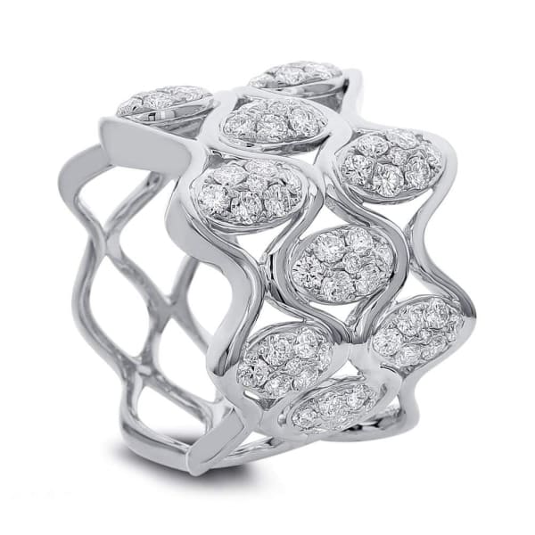 Cocktail ring with 1.35ct. of Total Diamond Weight ALR-14322, 18k White Gold