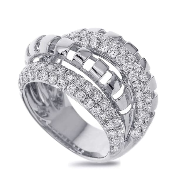 Cocktail Ring With 2.10ct. of Total Diamond Weight ALR-14864, 18k White Gold