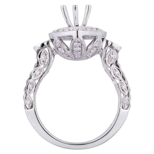 Elegant 18k white gold engagement ring with 1.40ctw white diamonds KR06464XD275, Profile