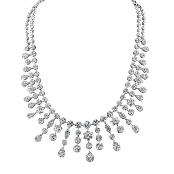 Fashion Necklace 18k white gold With 22.15ct Diamonds NEC-4500
