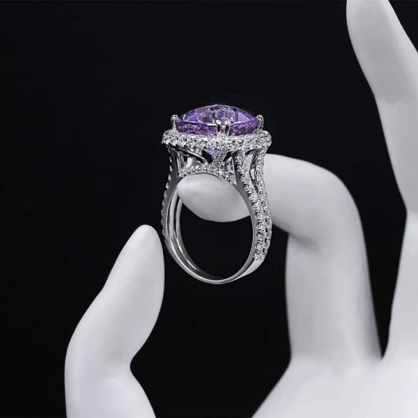 Fashion ring features center 13 mm in Radius Pink Amethyst RN-8000