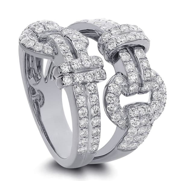 Fashion Ring with 1.55ct. of Total Diamond Weight ALR-13496R, 18k White Gold