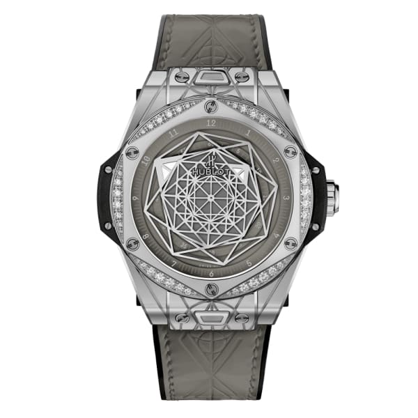 Hublot, Big Bang One Click Sang Bleu Steel Grey Diamonds Watch, Ref. # 465.SS.7047.VR.1204.MXM20