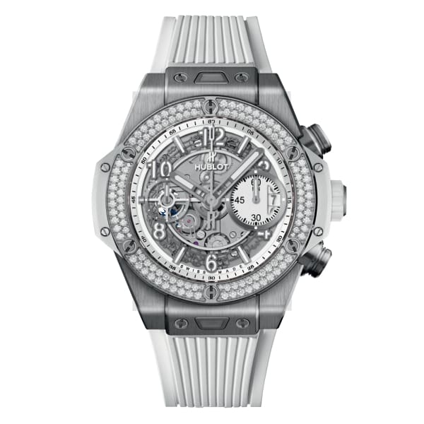 Hublot, Big Bang Unico Titanium White Diamonds Watch, Ref. # 441.NE.2010.RW.1104