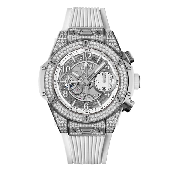 Hublot, Big Bang Unico Titanium White Pavé Watch, Ref. # 441.NE.2010.RW.1704