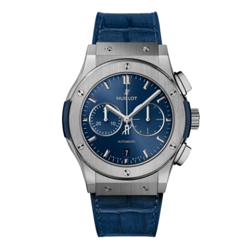 Hublot, Classic Fusion Chronograph Titanium Blue Watch, Ref. # 541.NX.7170.LR