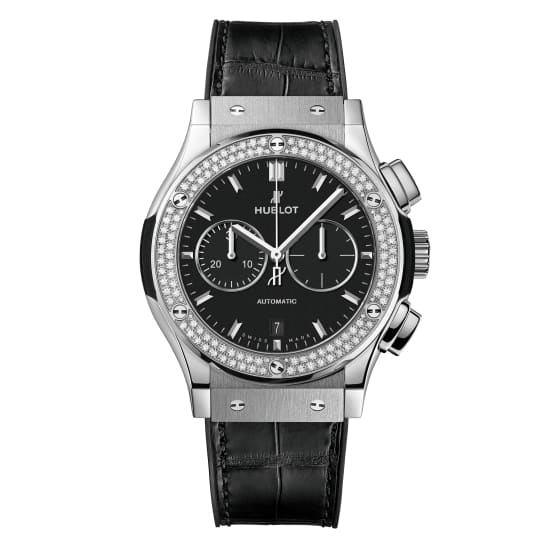 Hublot, Classic Fusion Chronograph Titanium Diamonds Watch, Ref. # 541.NX.1171.LR.1104