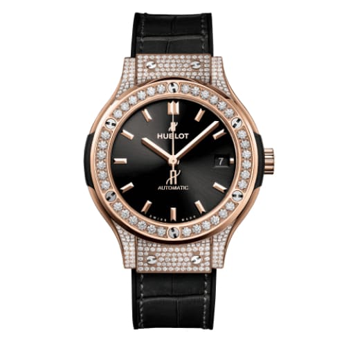 Hublot, Classic Fusion King Gold Pavé Watch, Ref. # 565.OX.1480.LR.1604