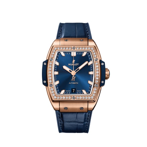 Hublot, Spirit Of Big Bang King Gold Blue Diamonds Watch, Ref. # 665.OX.7180.LR.1204