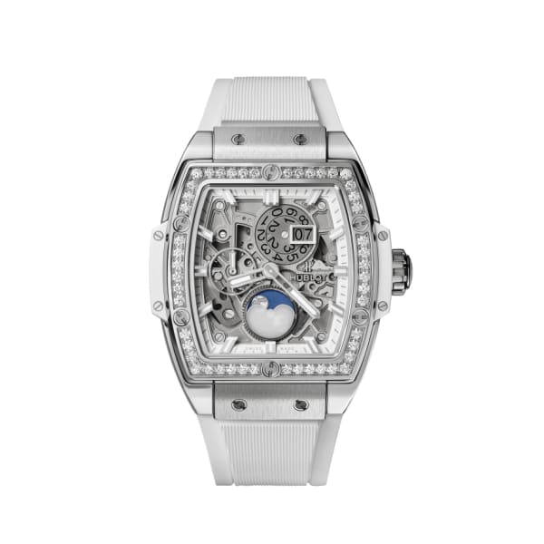 Hublot, Spirit Of Big Bang Moonphase Titanium White Diamonds Watch, Ref. # 647.NE.2070.RW.1204