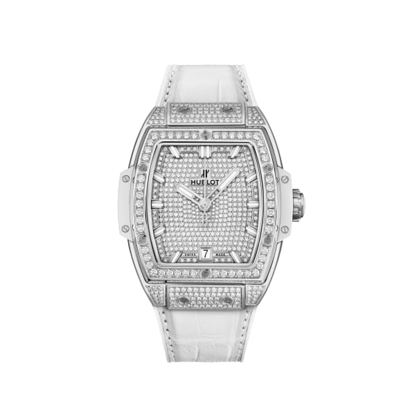 Hublot, Spirit Of Big Bang Titanium White Full Pavé Watch, Ref. # 665.NE.9010.LR.1604