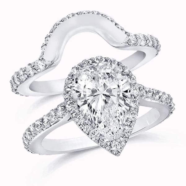 Magnificent GIA certified Platinum Wedding Set with 2.16ct. of Diamonds ENG-44290