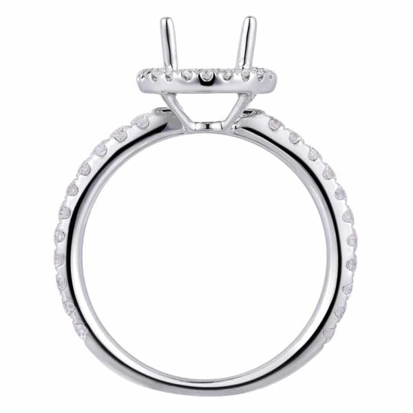 Modern delicate 18k white gold engagement ring with .46ctw diamonds KR08207XD100, Profile