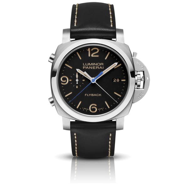 Panerai, Luminor Chrono Flyback - 44mm, Aisi 316l Brushed Steel Case, Black dial Watch, Ref. # Pam00524
