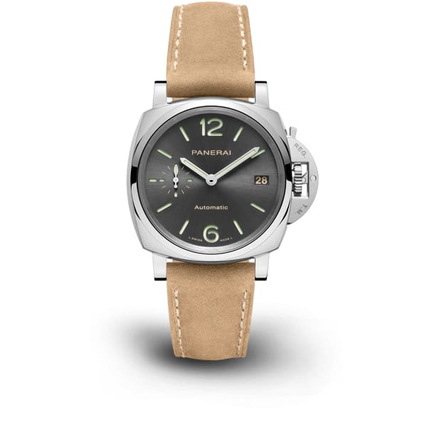 Panerai, Luminor Due - 38mm, Aisi 316l Polished Steel Case, Sun-brushed Anthracite dial Watch, Ref. # Pam00755