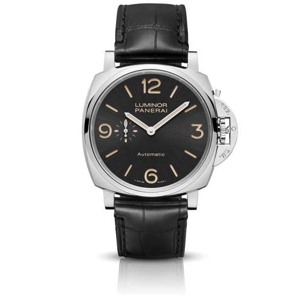 Panerai, Luminor Due - 45mm, Aisi 316l Stainless Steel Case, Black dial Watch, Ref. # Pam00674