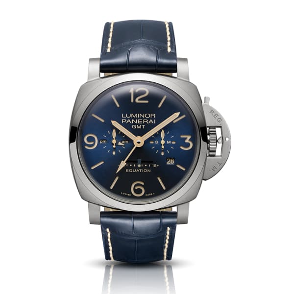 Panerai, Luminor Equation Of Time - 47mm, Brushed Titanium Case, Blue dial Watch, Ref. # Pam00670
