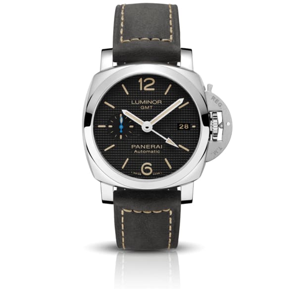 Panerai, Luminor Gmt - 42mm, Polished Stainless Steel Case, Black dial Watch, Ref. # Pam01535