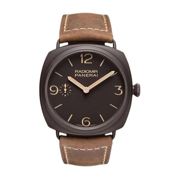 Panerai, Radiomir Composite Brown Dial Brown Leather Mens Watch, Ref. # Pam00504