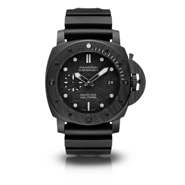 Panerai, Submersible Marina Militare Carbotech™ - 47mm, Black Carbotech Case, Carbon dial Watch, Ref. # Pam00979