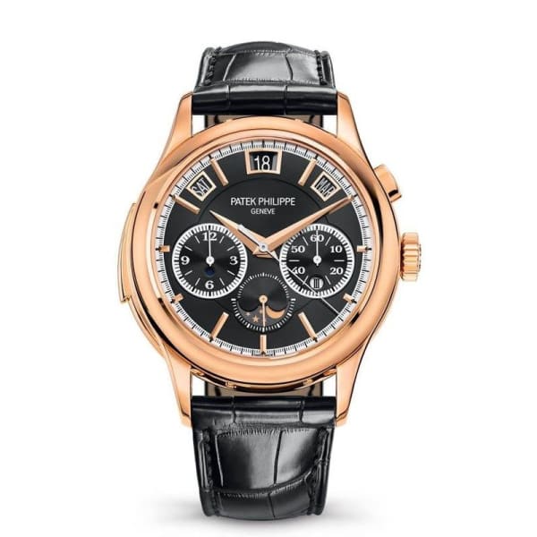 Patek Philippe, Grand Complications 18k Rose Gold 5208R-001 with Ebony Black Sunburst dial Watch, Ref. #