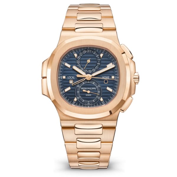 Patek Philippe, Nautilus 40.5 mm | 18k Rose gold bracelet | Sunburst blue dial | 18k Rose gold Case Men's Watch 5990-1R-001