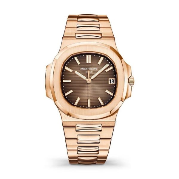 Patek Philippe, Nautilus 40 mm | 18k Rose gold bracelet | Light/Dark Brown Gradated dial | 18k Rose gold Case Men's Watch 5711-1R-001