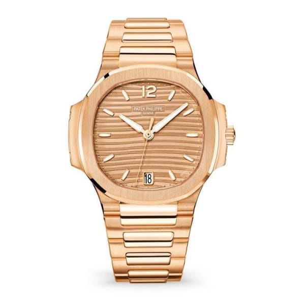 Patek Philippe, Nautilus 35.2mm | 18k Rose gold bracelet | Golden Brown Opaline dial | 18k Rose gold Case Men's Watch 7118-1R-010