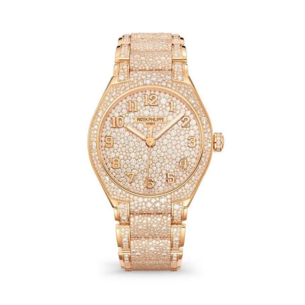 Patek Philippe, Twenty4 18k Rose Gold 7300-1450R-001 with Fully paved with Diamonds dial Watch