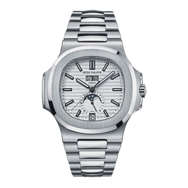Patek Philippe, Nautilus Annual Calendar 40.5 mm | Stainless Steel bracelet | Silvery white dial | Men's Watch 5726/1A-010