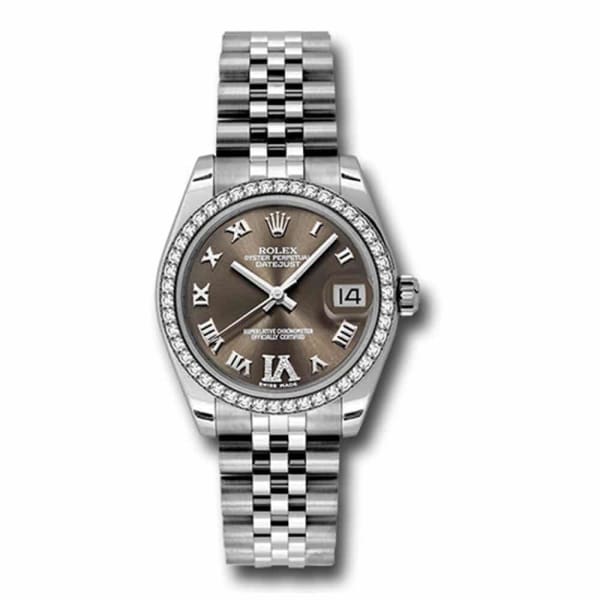 Rolex, Datejust 31 Watch Bronze dial, Diamond bezel, Stainless Steel Jubilee 178384-0011