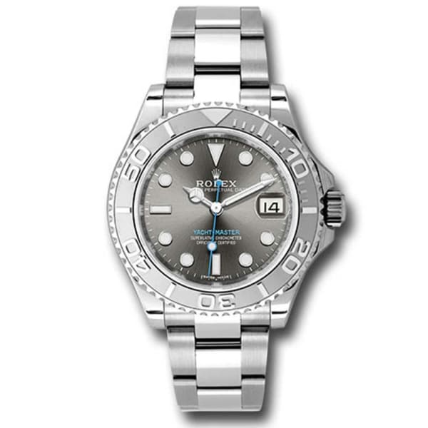Rolex, Yacht-Master 37, Dark rhodium dial, Steel Oyster bracelet Automatic Unisex Watch 268622-0002