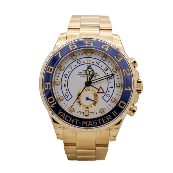 Rolex, Yacht-Master II 44, 18k Yellow Gold, White dial, Watch 116688