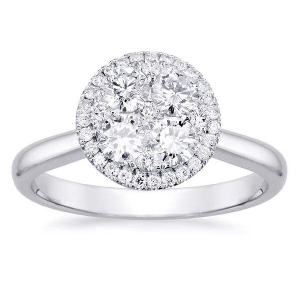 Round Halo Cluster Engagement Ring with 0.35ct. of Total Diamond Weight ALR-6425
