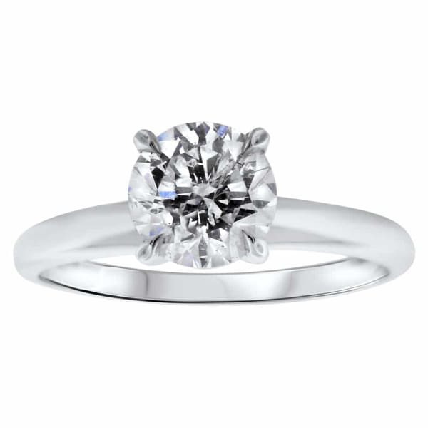 Solitaire engagement ring with 1.23ct Round brilliant cut RN-8500