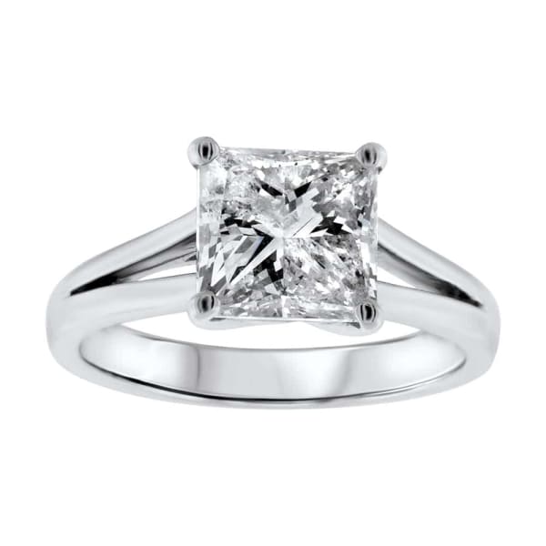 Solitaire engagement ring with 2.48ct Princess cut RN-21500