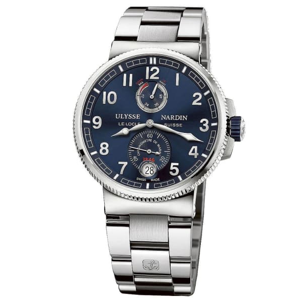 Ulysse Nardin Marine Chronometer Manufacture 43mm Steel And Titanium Watch, Ref. # 1183-126-7M/63