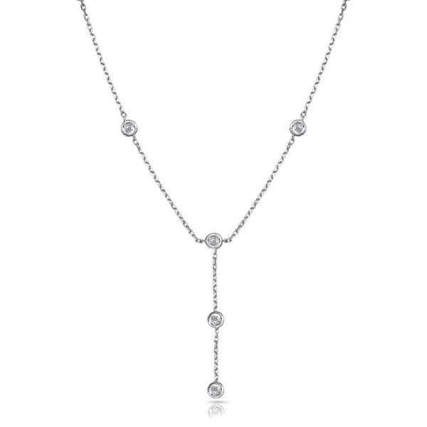 White Gold Diamond Necklace PEN-9001