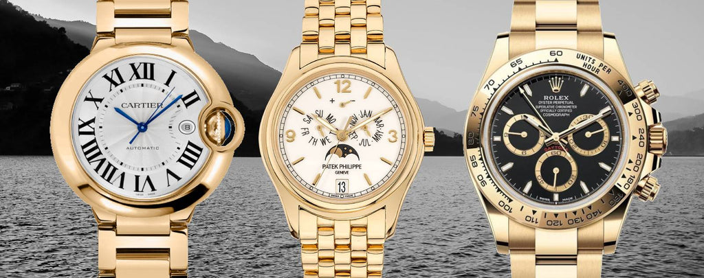 Authentic 18k Yellow Gold Watches for Sale by Diamond Source NYC