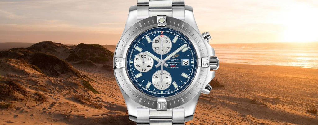 Breitling colt chronograph blue best sale