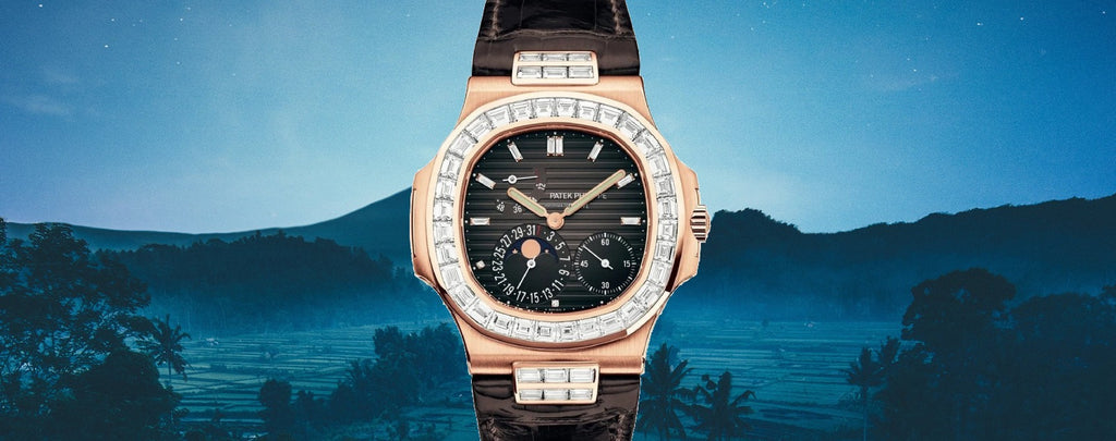 Patek Philippe Nautilus Leather Strap Watches for sale by Diamond Source NYC