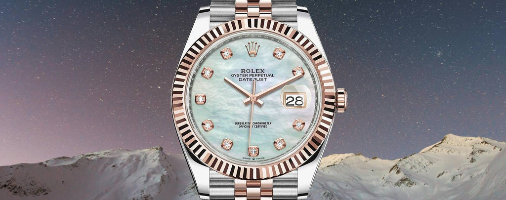 Genuine Rolex Datejust Mother of Pearl Dial Watches for Sale by Diamond Source NYC