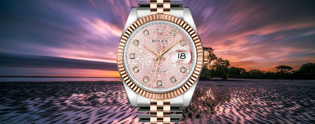 Ladies rolex datejust pink face best sale