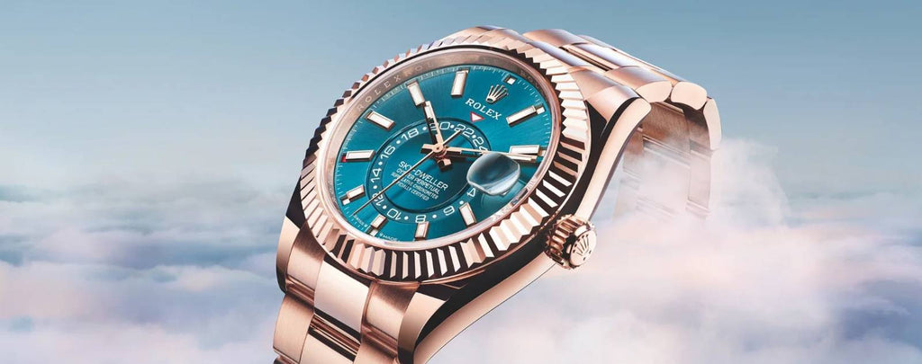 Genuine Rolex Sky Dweller Rose Gold Watches for sale by Diamond Source NYC
