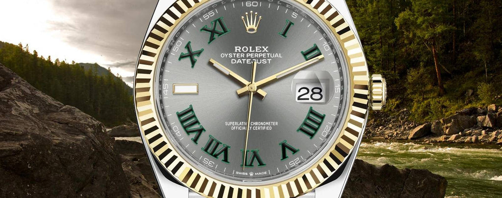 Genuine Rolex Wimbledon 36mm Two Tone Watches for Sale by Diamond Source NYC