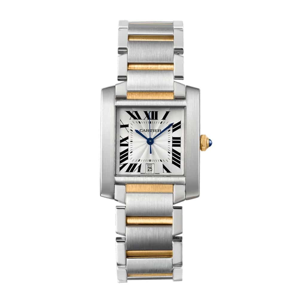 Cartier Tank Francaise 18kt Yellow Gold and Steel Mens Watch W51005Q4